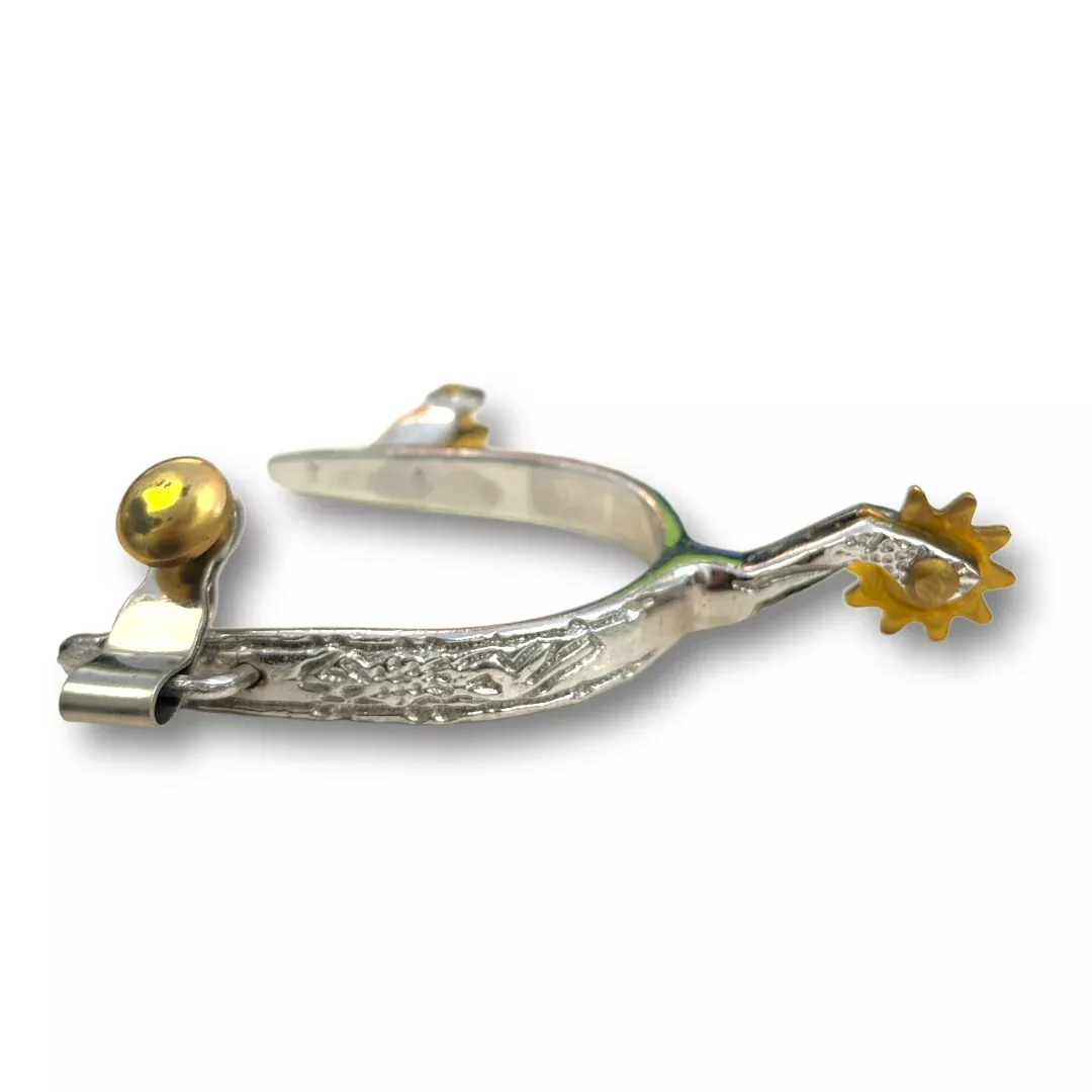 Western Chrome Plated Kids size spurs