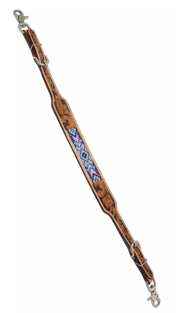 WesternTack Floral Tooled Leather Wither Breast Collar Strap10512