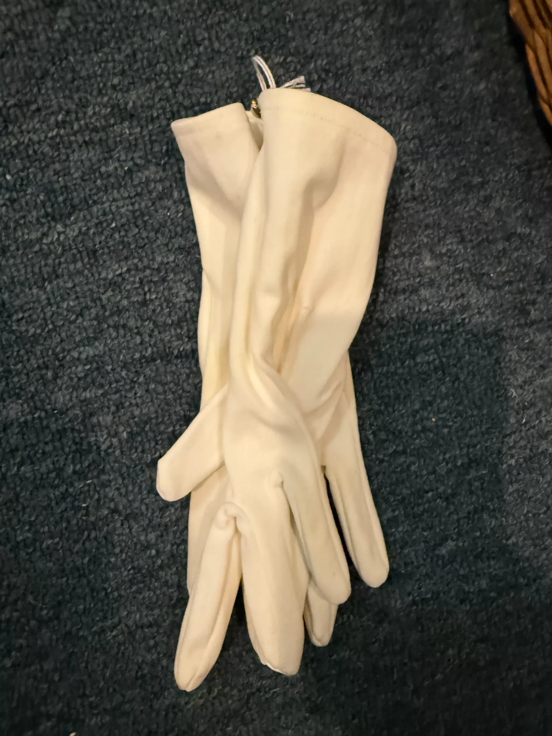White Riding Gloves