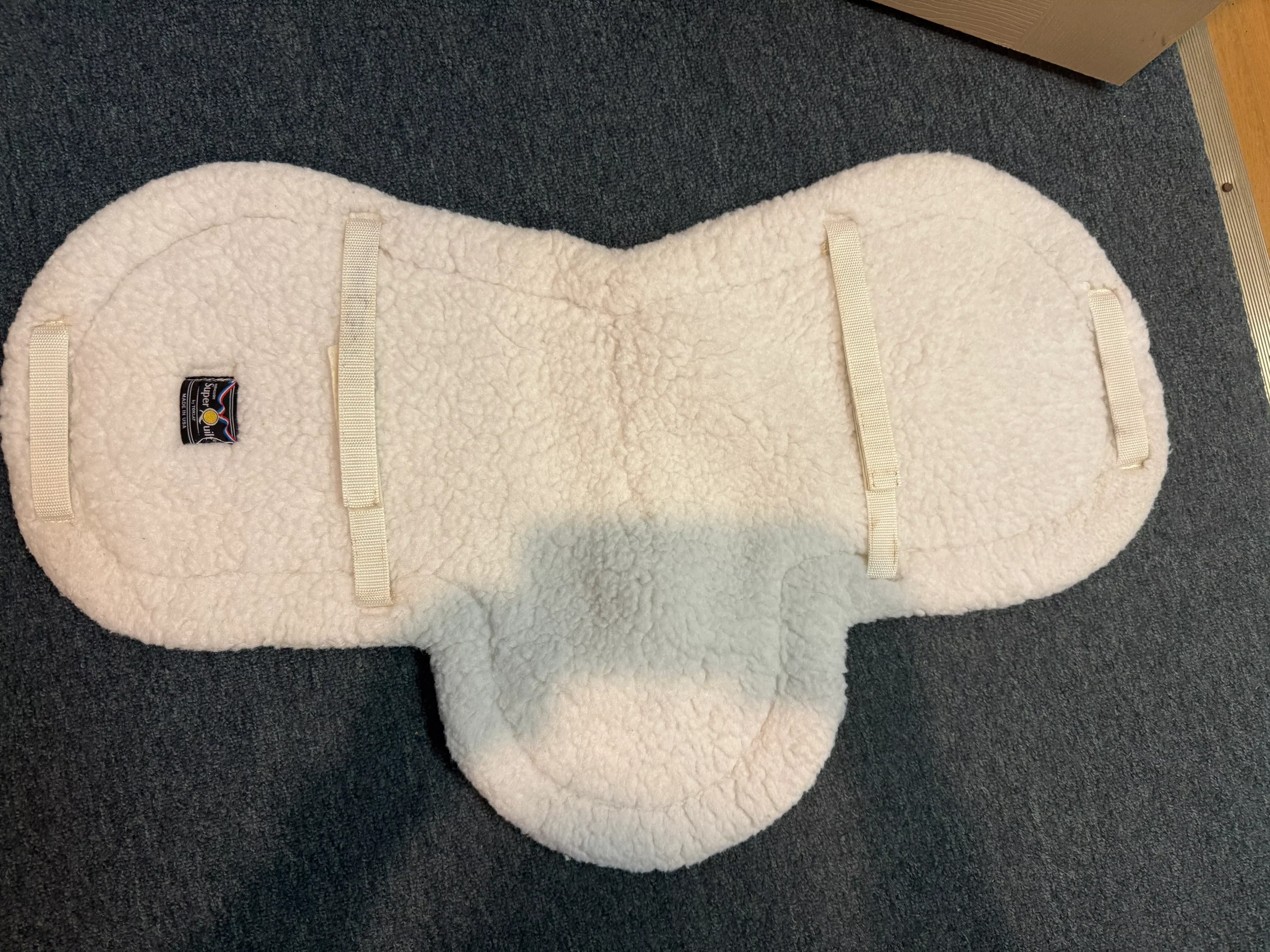 White Shaped English Saddle pads