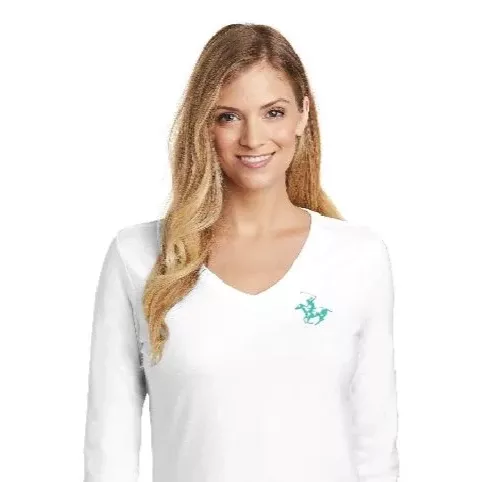 WIPN Ladies L/S V Neck Tee-Print Fr and Arm