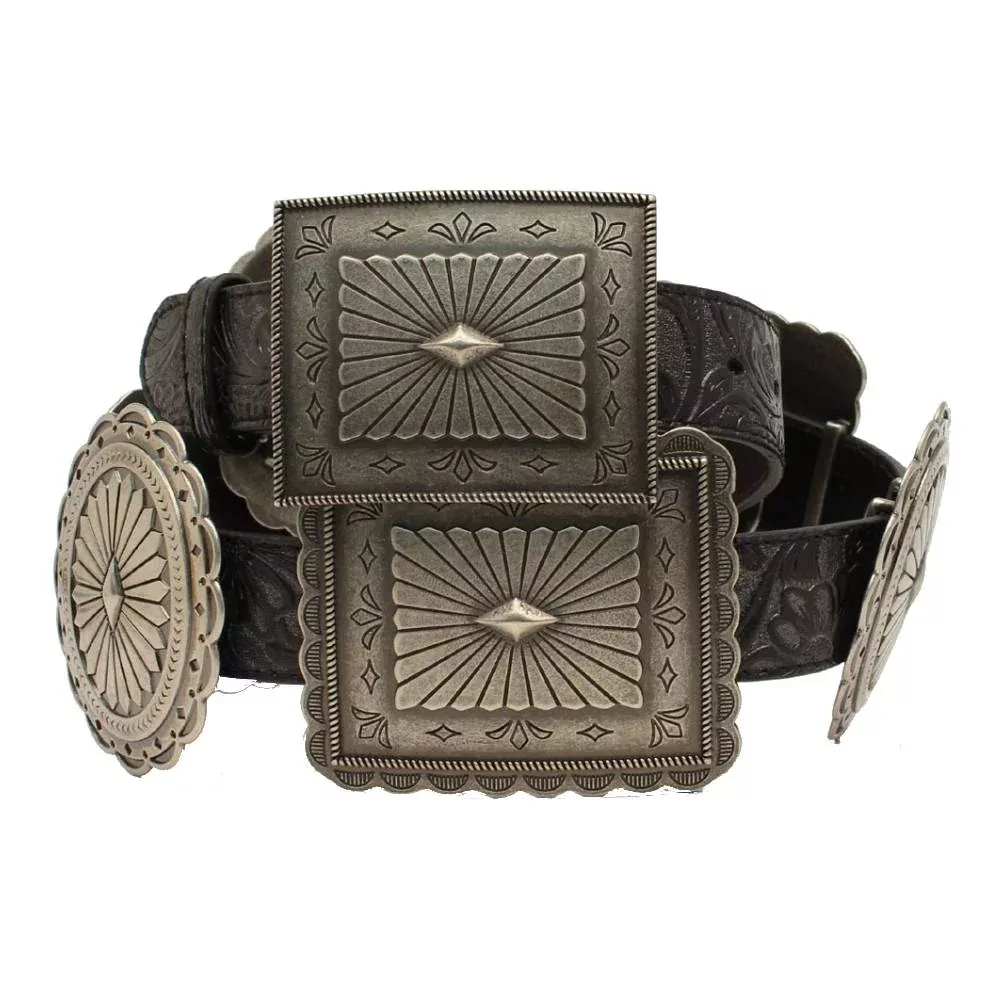 Women's Oval and Rectangle Concho Belt