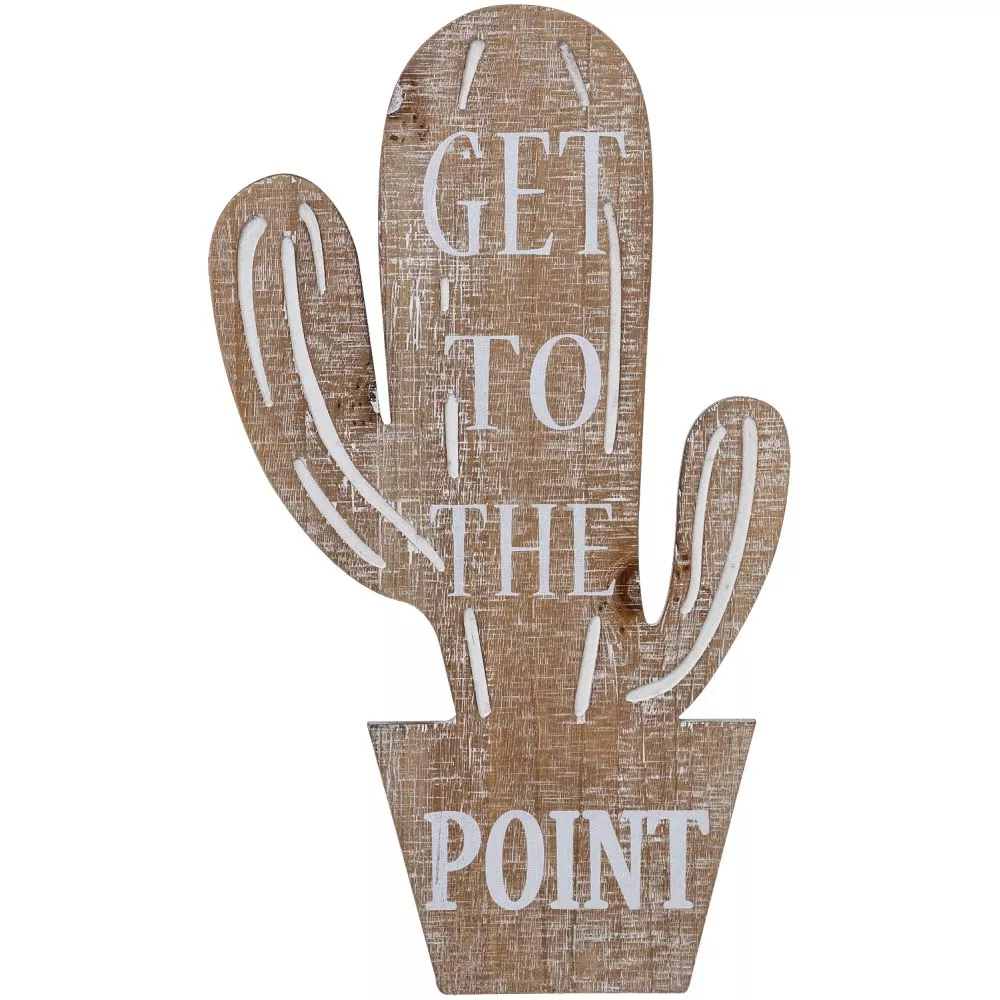 Wood Cactus Sign