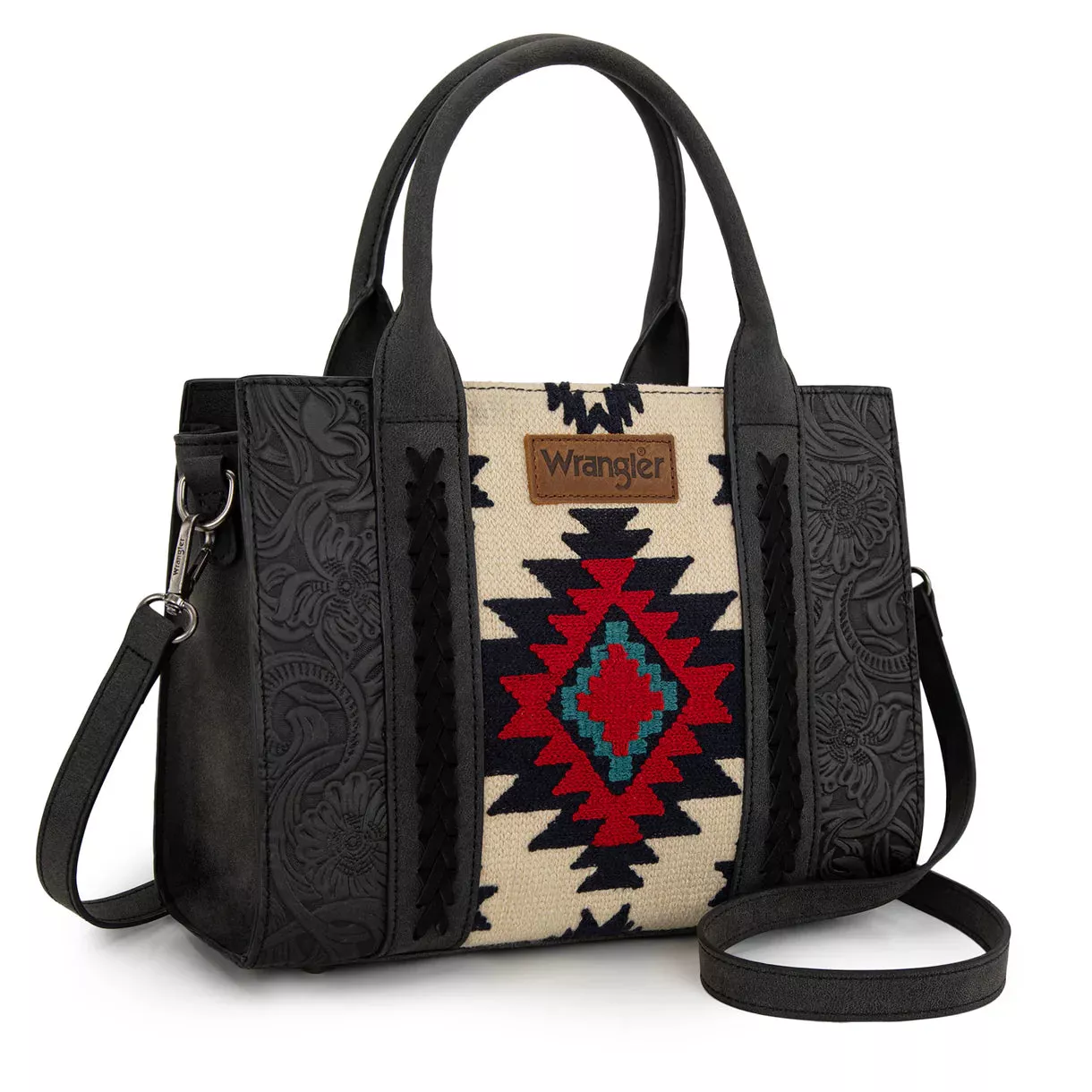 Wrangler Black Tooled Aztec Purse