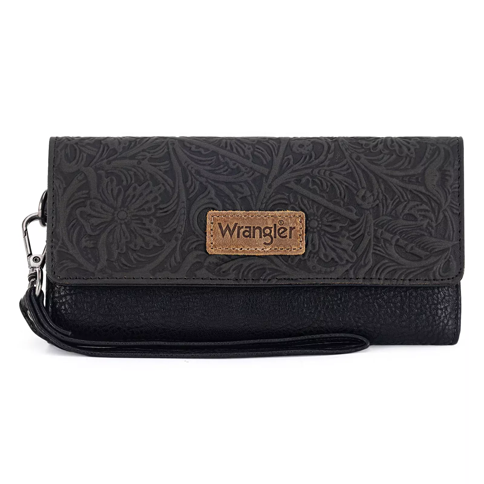 Wrangler Black Tooled Wallet