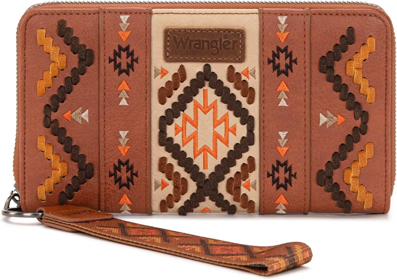 Wrangler Brown Rust Aztec Wallet