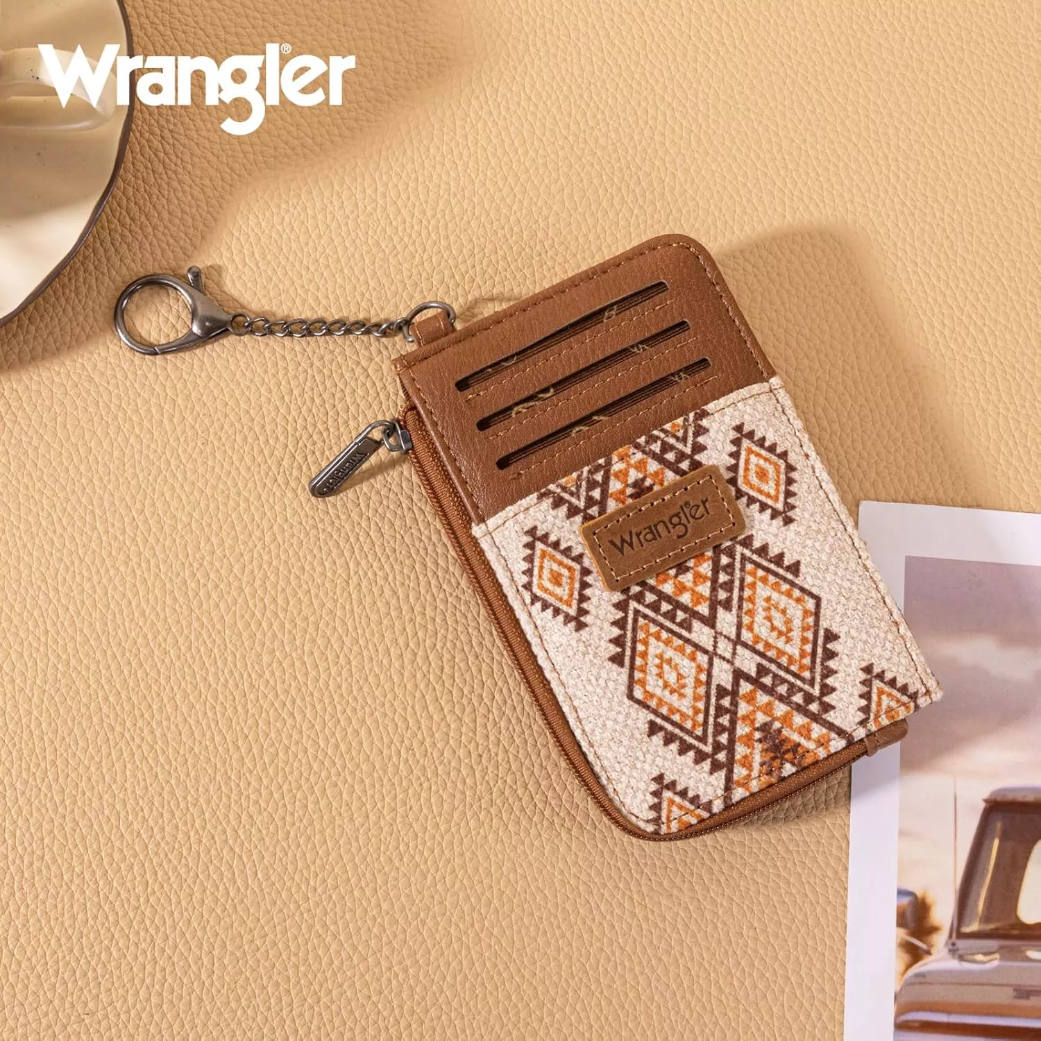 Wrangler Coffee Aztec Mini Wallet