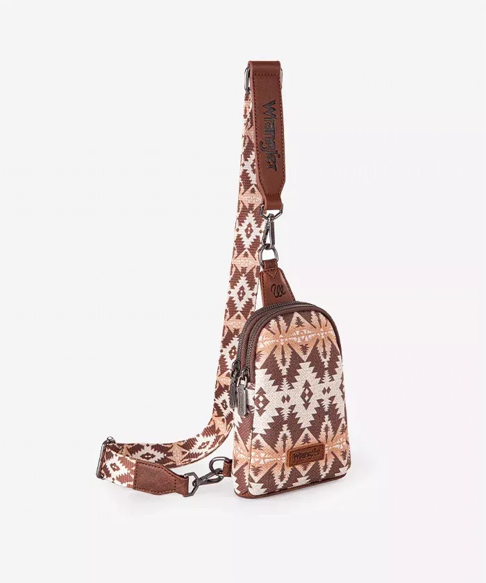 Wrangler Coffee Aztec Sling Bag