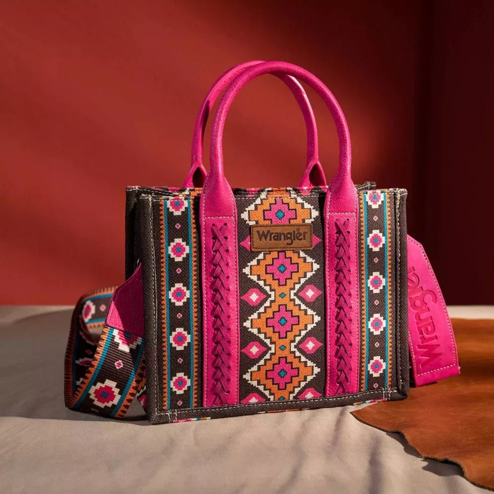 Wrangler Hot Pink Aztec Crossbody