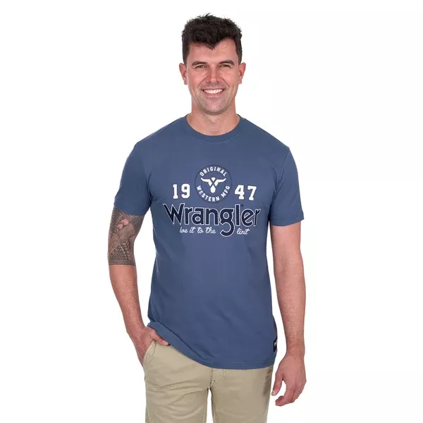 Wrangler Mens T-Shirt | Michael | Denim