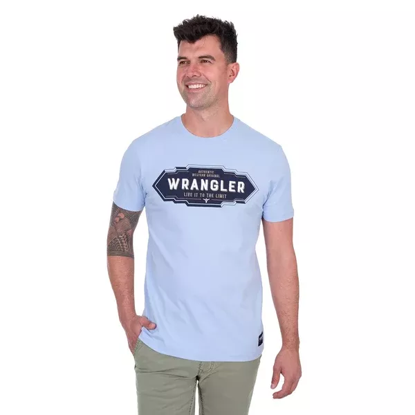 Wrangler Mens T-Shirt | Roy| Light Blue