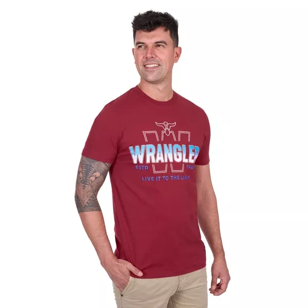 Wrangler Mens T-Shirt | Wesley | Red
