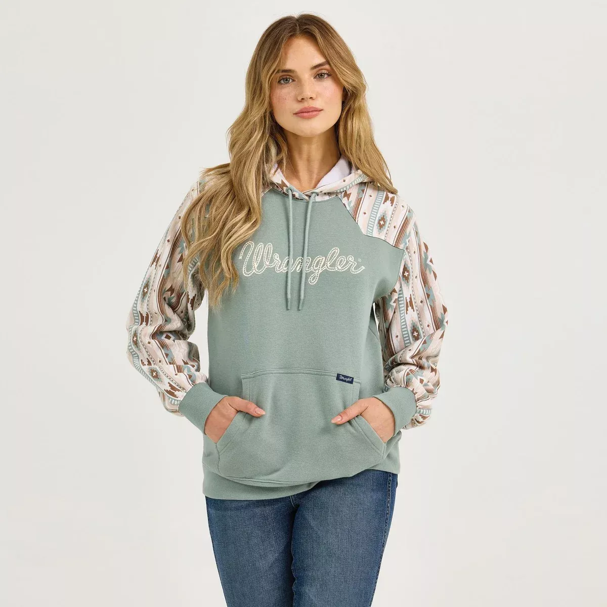 Wrangler Retro Punchy Sweatshirt Hoodie - Green112367330