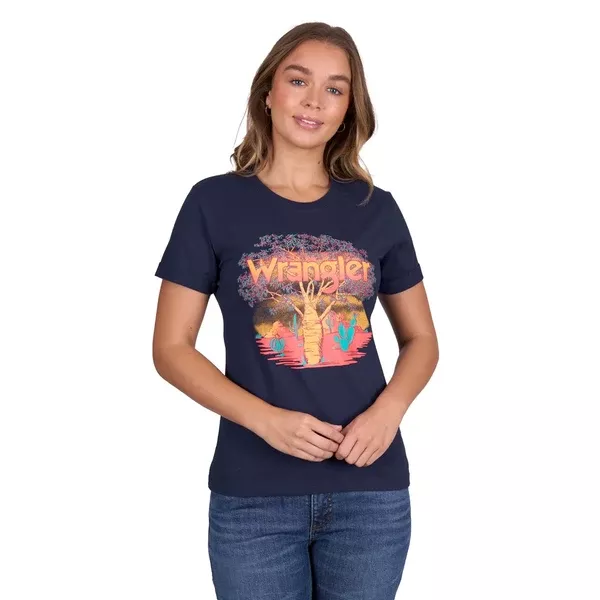 Wrangler Womens T-Shirt | Lottie | Navy