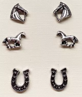Wyo-Horse Classic Horse Earrings - 3 pack