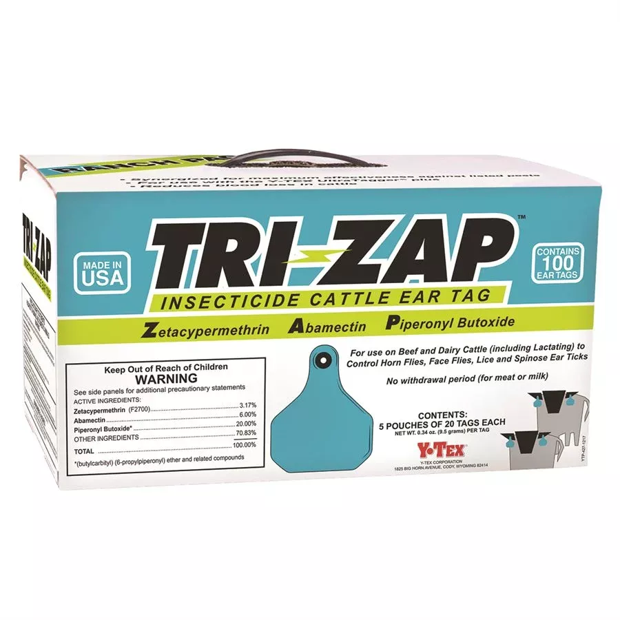 Y-Tex TRI-ZAP Insecticide Cattle Ear Tags