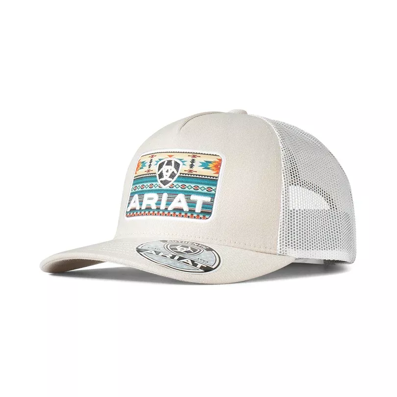 Youth Ariat Tan Aztec Patch Cap