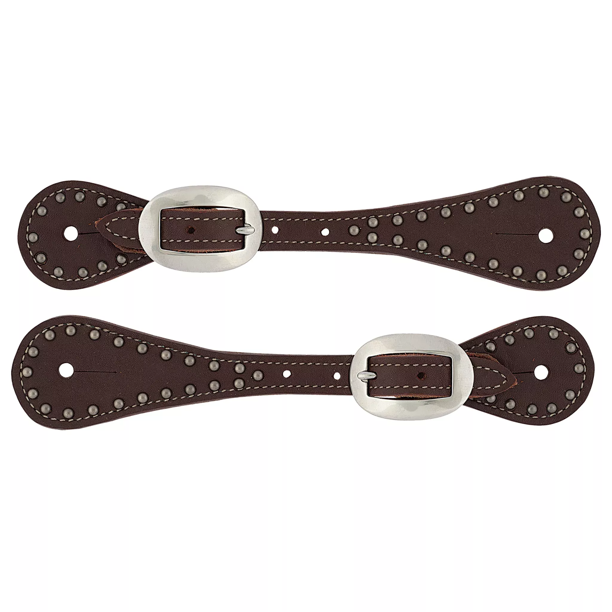 Youth Oiled Harness Leather Spur Straps with Spots