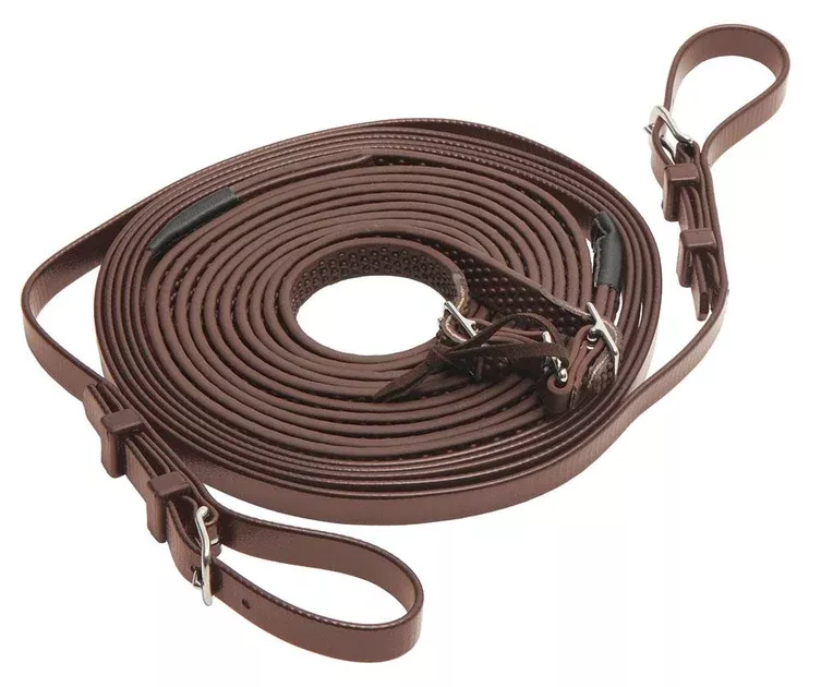 Zilco Reins Single R Grip All Brown *NEW RANGE*