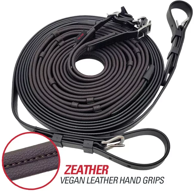 Zilco X-Grip Single Driving Reins - Pony, Cob, Full